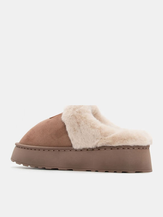 Closed Women's Slippers Brown