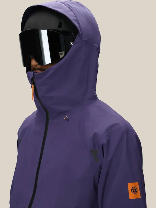 686 I-008485-110 Ανδρικό Μπουφάν για Σκι & Snowboard Μωβ