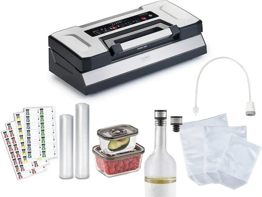Sigilator Cu Vid Profesional Caso Germany Vrh 800 Advanced Pro Uscat Umed Lichid Marinare Vidare Oțel Inoxidabil