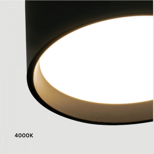 Zambelis Lights LED Ρυθμιζόμενο Λευκό Σποτ σε Μαύρο Χρώμα