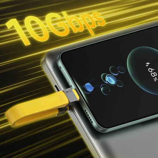Sharge Flashadow USB 2.0 Kabel USB-C männlich - USB-C Gelb (SJX-SJ-CC-0.135-SY2-HUA)