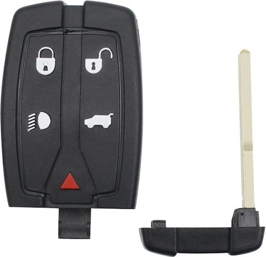 Techstar Car Key Case Compatible Land Rover Freelander 5 Buttons Blade