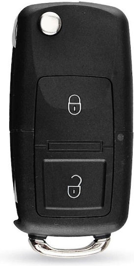 Techstar Car Key Case Compatible Volkswagen Seat Skoda Golf Leon Octavia 2 Buttons