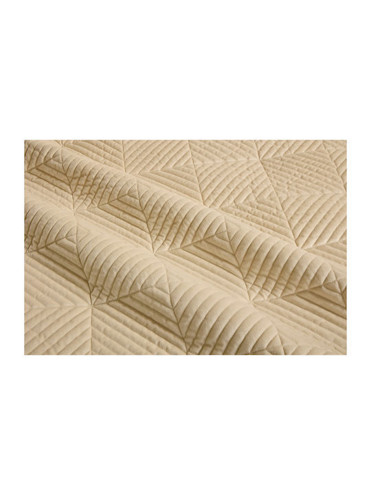 Liolios Home Palmira Σετ Κουβερλί Υπέρδιπλο Μπεζ 220x240cm