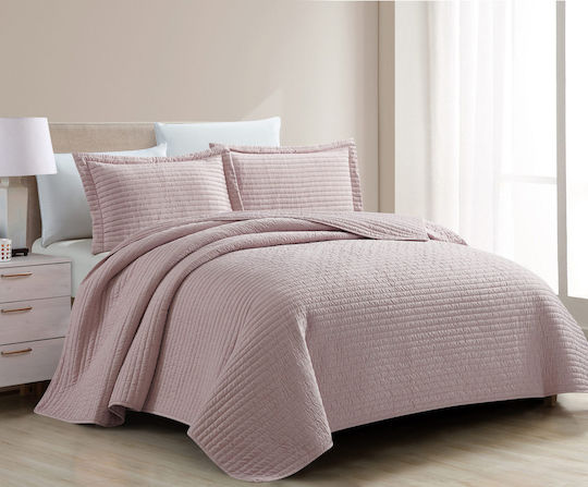 Liolios Home Coverlet Queen Size Dusty Rose 220x240cm