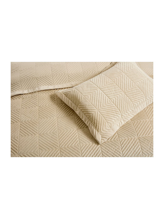 Liolios Home Palmira Σετ Κουβερλί Υπέρδιπλο Μπεζ 220x240cm