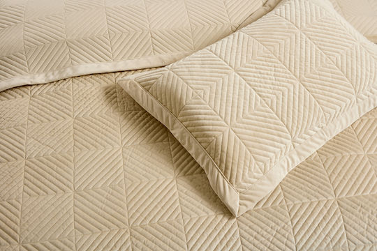 Liolios Home Palmira Set Coverlet Queen Size Beige 220x240cm