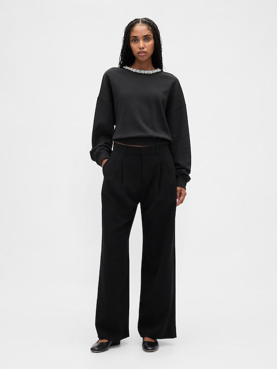 Cropped Women's Sweatshirt Black