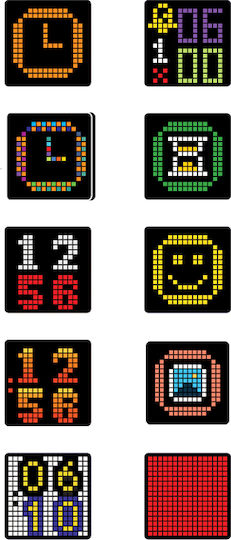 Life Pixel Επιτραπέζιο Ψηφιακό Ρολόι LED με Ξυπνητήρι Πολύχρωμο 221-0493