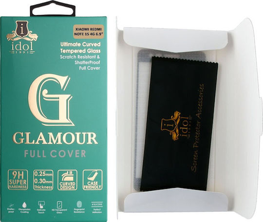 Idol 1991 3D 0.3mm Full Glue Tempered Glass Μαύρο (Redmi Note 15 / Poco M8)
