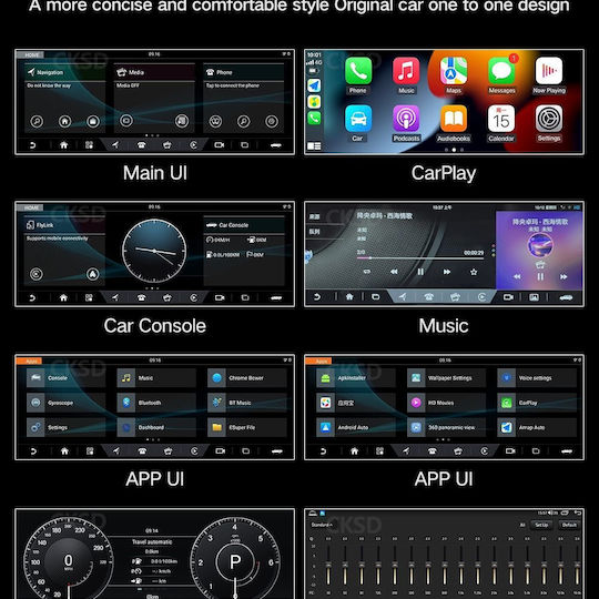 Bizzar Car Audio System for Jaguar F-Pace 2016-2019 (Bluetooth/USB/WiFi/GPS/Apple-Carplay/Android-Auto) with Touch Screen 10.25"