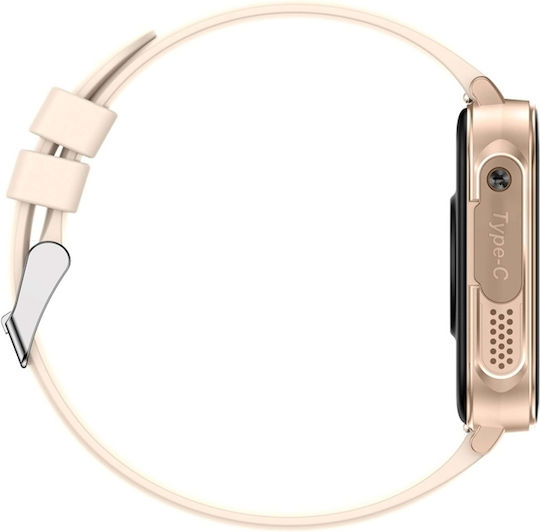 Colmi P80 Stainless Steel Smartwatch with Heart Rate Monitor (Gold)