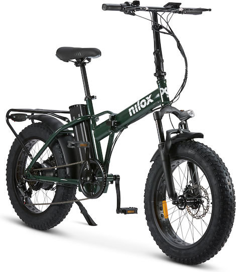 Nilox X8 Pro 20" Green Foldable Electric Racing Bicycle