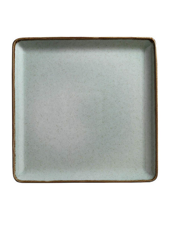 Bormioli Rocco Plate Shallow Square made of Porcelain Green 19x19cm 6pcs