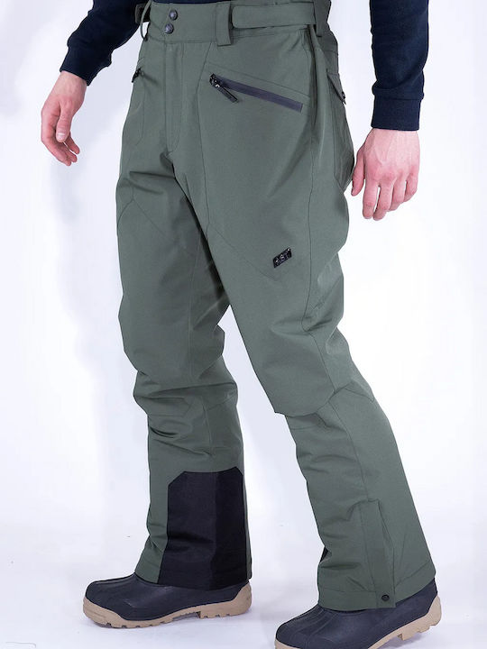 Astrolabio AG9R-LWF Men's Trousers for Ski & Snowboard Green