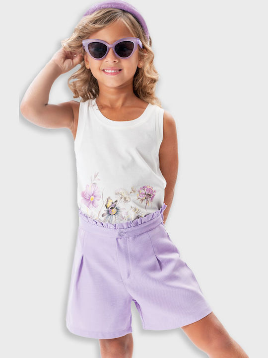 Kinder-Shorts/Bermudas Stoff lila