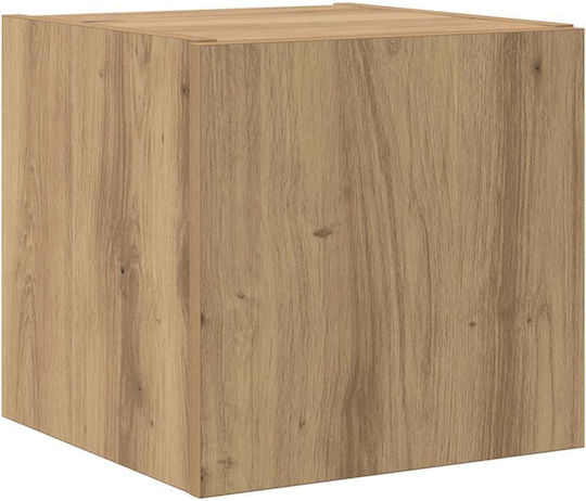 Nachttisch Fernseher Wand Braun 30.5x35x30cm