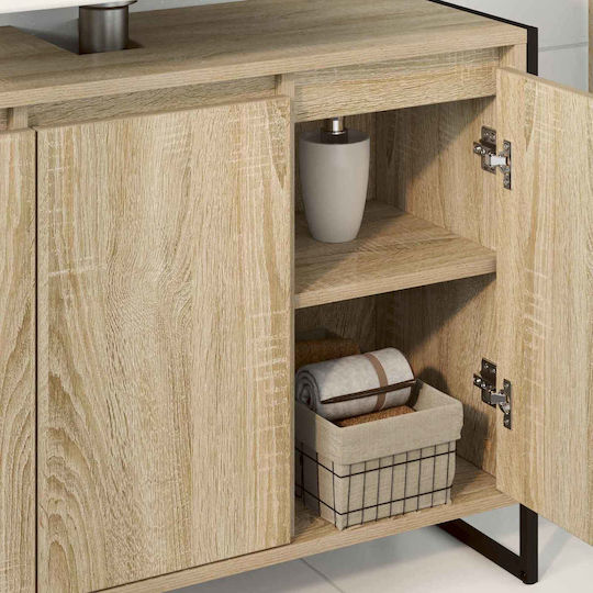 vidaXL Waschtisch ohne Waschbecken L90xB30xH60cm Sonoma