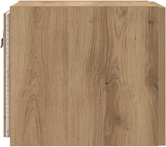 Nachttisch Fernseher Wand Braun 30.5x35x30cm
