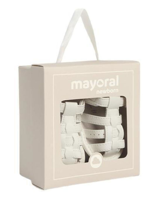 Mayoral Soft-Sole Baby Sandals White