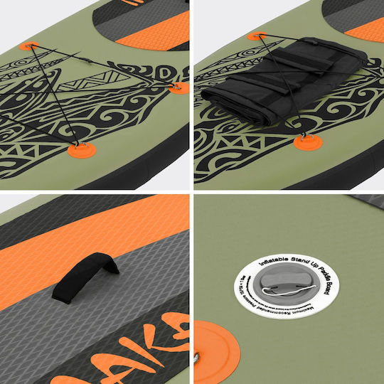 ECD Germany Makani Inflatable SUP Board with Length 3.2m Green