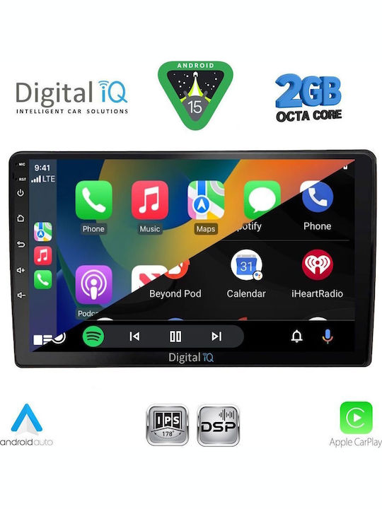 Digital IQ Car Audio System for Audi A4 2008-2015 (Bluetooth/USB/WiFi/GPS/Apple-Carplay/Android-Auto) with Touch Screen 10"