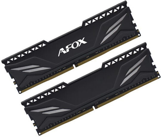Afox Black Heatsink DDR4 32GB RAM με 2x16GB Modules και Ταχύτητα 3200 για Desktop