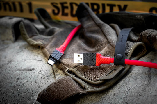 Tactical USB 2.0 Cable USB-C male - USB-A 60W Red 1m (57983117386)