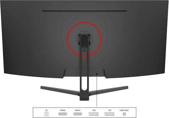OptimX MT34J Ultrawide IPS Curbat Gaming Monitor 34" QHD 3440x1440 Argintiu