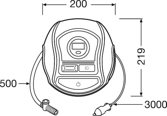 Osram Car Tire Pump TYREinflate 400 with Cable 12V