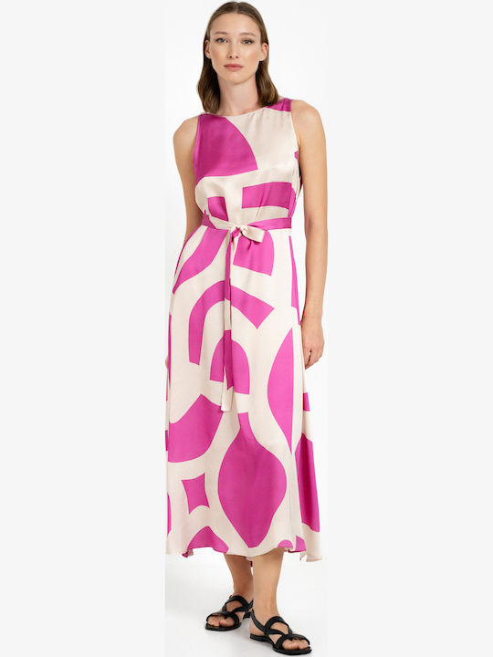 Rochie De Vară Midi De Seară Fuchsia
