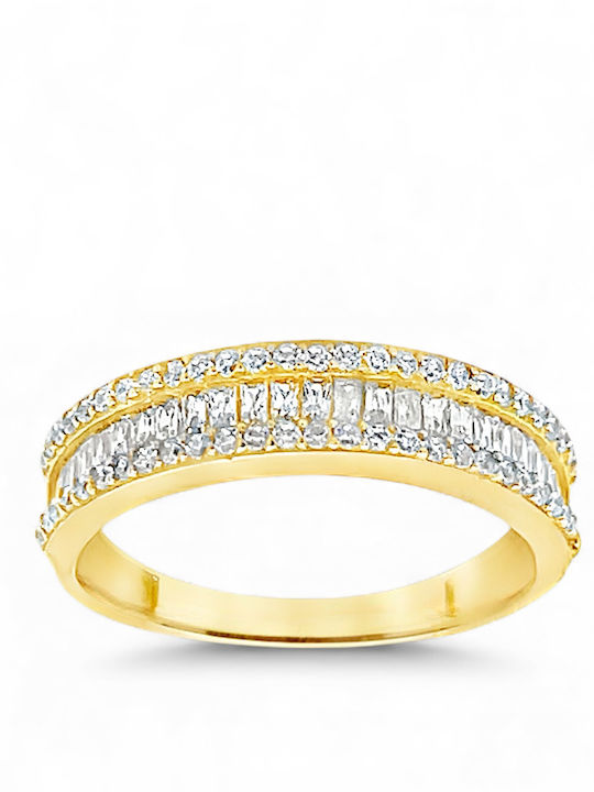Xryseio Ring with Zircon made of Gold 14K