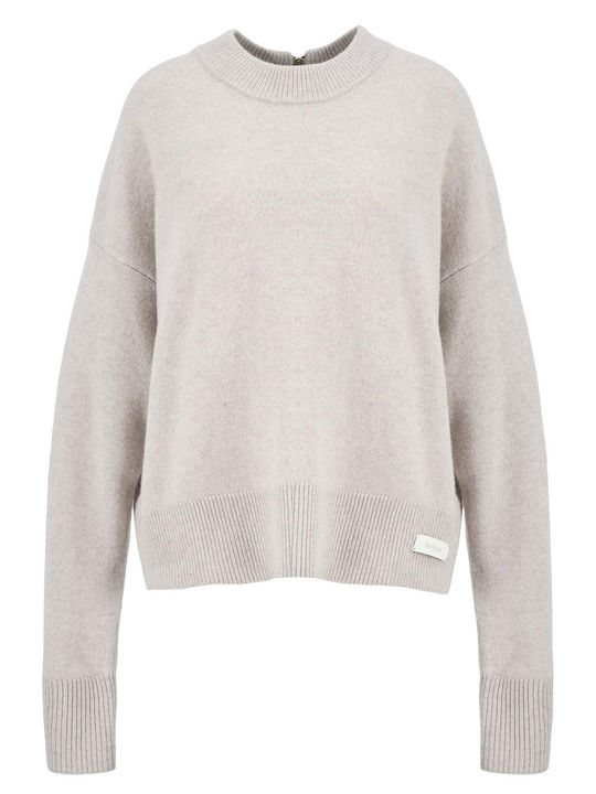 Leonie Damen Langarm Pullover Wolle Beige