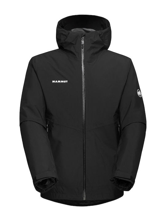 3 σε 1 Χειμωνιάτικο Μπουφάν Hardshell Αδιάβροχο και Αντιανεμικό Μαύρο