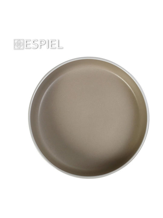 Espiel Mood Plate Soup Ceramic Beige with Diameter 20.3cm 6pcs