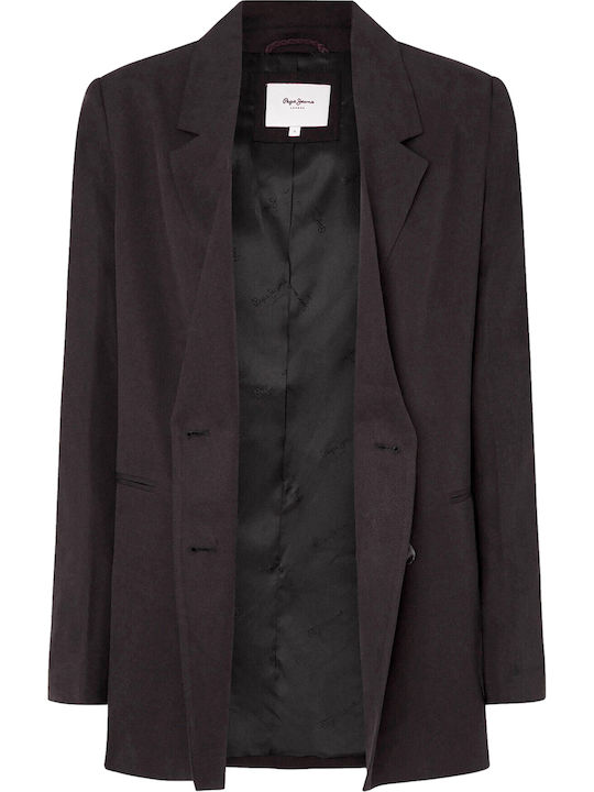 Pepe Jeans Sharon Women's Double Breasted Blazer Black