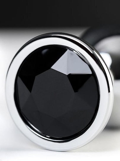 Smd Butt Plug Πρωκτική Σφήνα L 9cm Silver Black Diamond