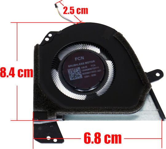 Ανεμιστηράκι Laptop Cpu Cooling Fan Asus Rog Zephyrus M16 Gu603zm Gu603zx Gu603ze Gu603zw Gu603zm-k8023w Gu603zm-k8057w Gu603zx-k8001w 13nr08r0t02111 Dfsck221051824-fp9r 6033b0113701 4pin Κωδ.81551