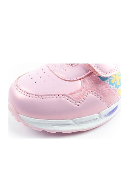 Παιδικά Sneakers με Σκρατς & Φωτάκια Ροζ