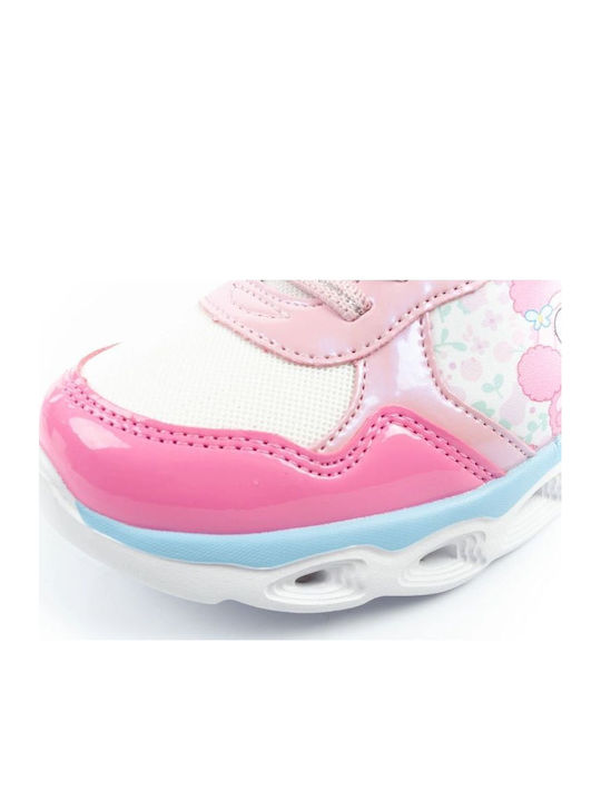 Παιδικά Sneakers με Σκρατς & Φωτάκια Ροζ