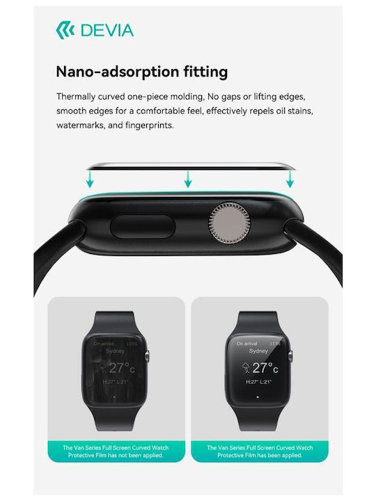 Devia Закалено стъкло за Apple Watch 45 мм 1бр 127753