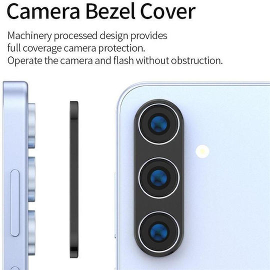 Lens Camera Protection Metal Frame Black for the Samsung Galaxy S25 5G