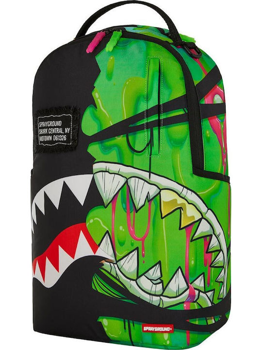 Sprayground Zombie Ooze Shark School Bag Backpack Black with Water 