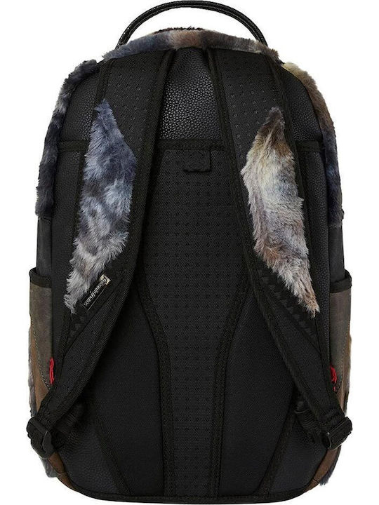 Sprayground Days Fur Coat Σχολική Τσάντα Πλάτης Πολύχρωμη με Θήκη για Παγούρι