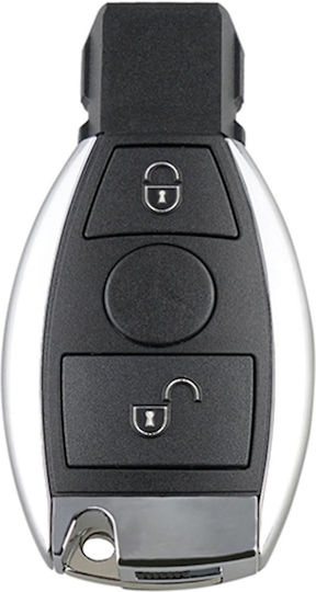 Husă Pentru Chei Auto Techstar Compatibilă Mercedes Benz Model 2 Butoane După 2000 Suport Nec Bga