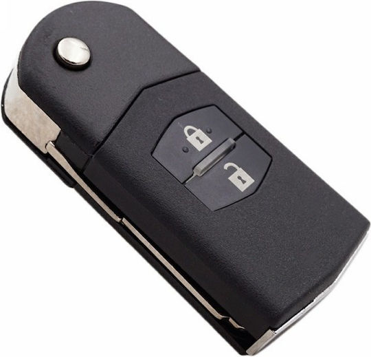 Techstar Car Key Cover Case Compatible Mazda 2 3 5 6 Rx-8 Mx-5 2b 2 Buttons