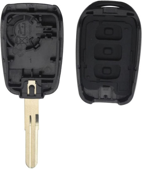 Techstar 3 Button Car Key Cover Case Dacia Logan Sandero Duster Dokker Compatible 2016+