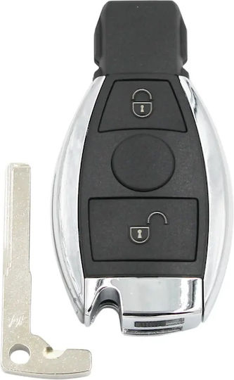 Husă Pentru Chei Auto Techstar Compatibilă Mercedes Benz Model 2 Butoane După 2000 Suport Nec Bga