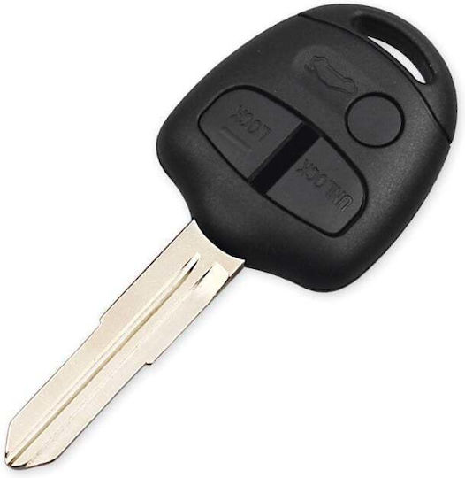 Husă Cheie Auto Compatibilă Mitsubishi Lancer Grandis Outlander Evo Colt Mirage 3 Butoane Lamă Stânga