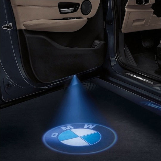 Set 2 Led Embleme Logo Pentru Ușa Dedicate Mașinilor Bmw